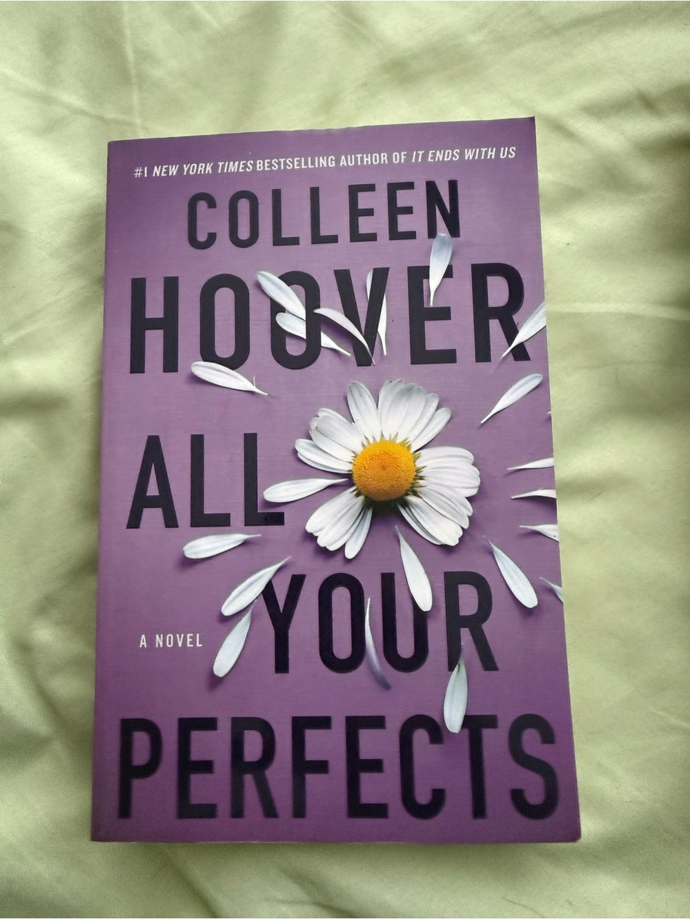 Colleen Hoover 'All Your Perfects' Purple Cover Decorative Book